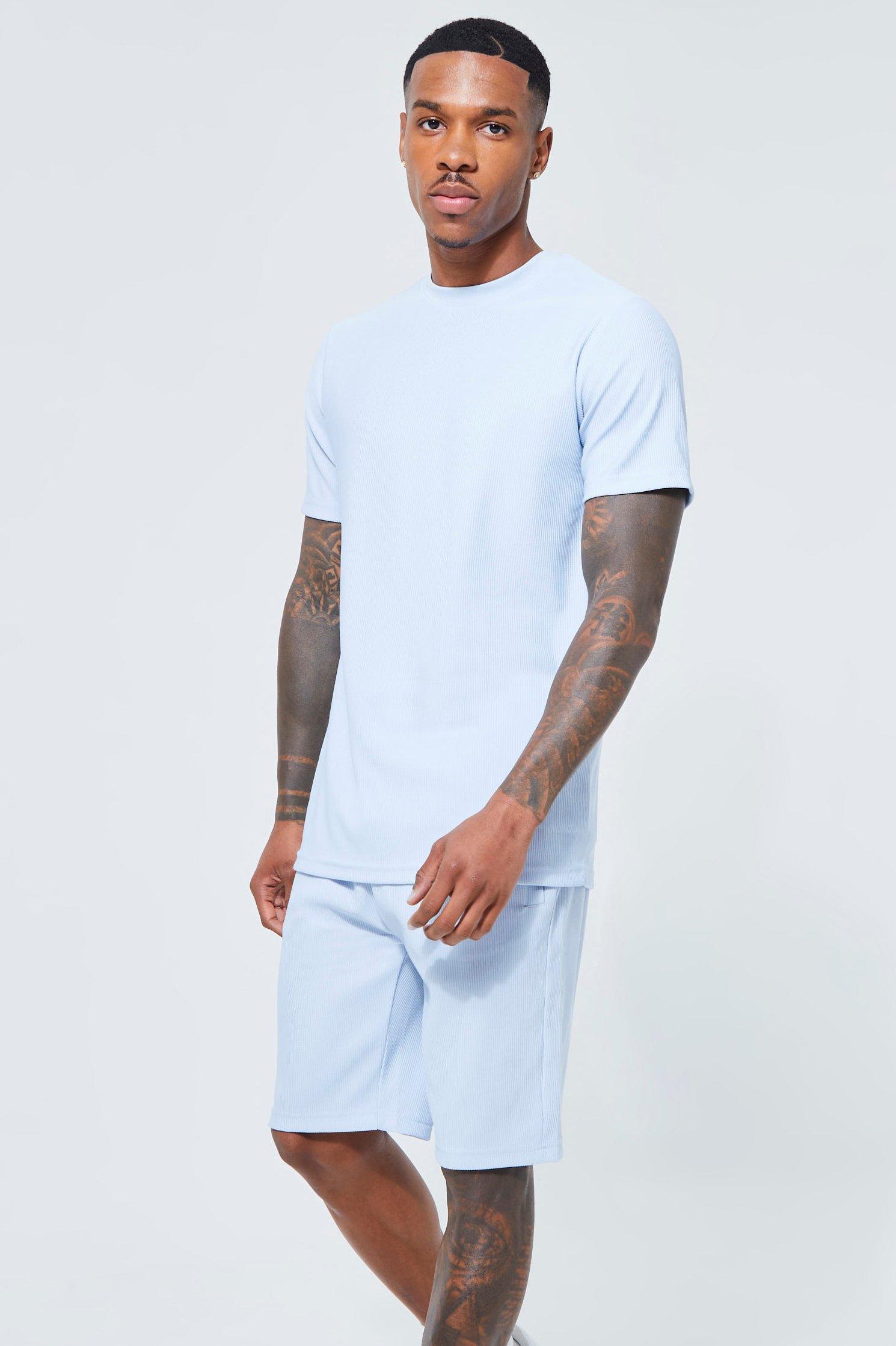 Oversized T-shirt And Woven Cargo Short Set | boohoo USA